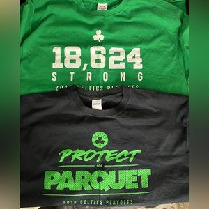 Boston Celtics 2018 Playoffs Shirts XL Tatum Brown White Smart Horford